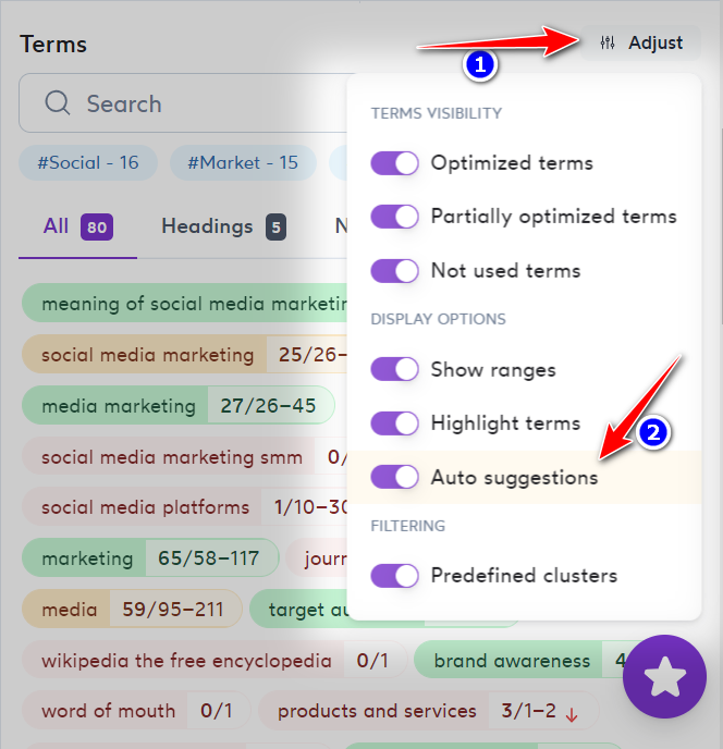 Surfer SEO Review 2022: 콘텐츠 순위 10을 위한 최고의 페이지 내 SEO 도구 및 콘텐츠 최적화 도구 auto suggestions