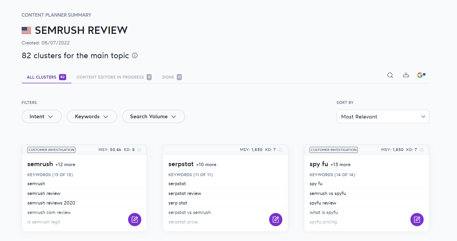 Surfer SEO Review 2022: 콘텐츠 순위 19를 위한 최고의 온페이지 SEO 도구 및 콘텐츠 최적화 도구 content planner summary