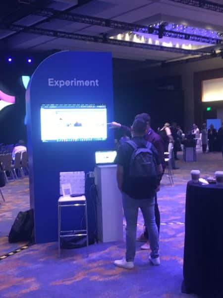 Experimentierstand bei Opticon