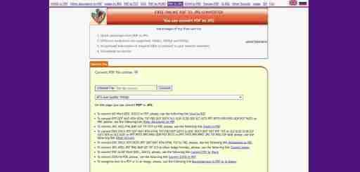 访问 convertonlinefree 网站以将 pdf 保存为 jpeg
