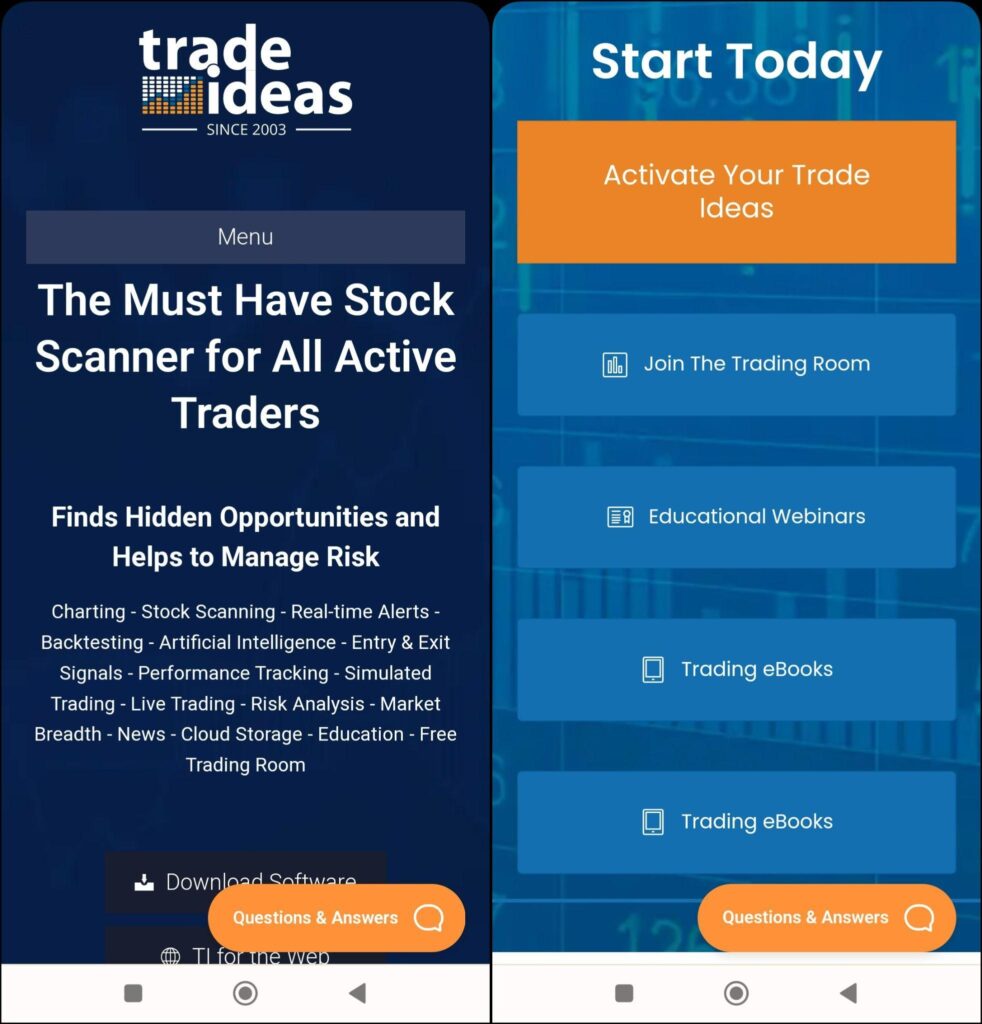 Menu pomysłów handlowych