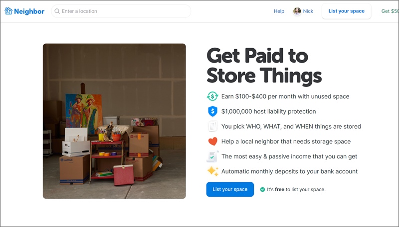 他人のものを保管するために報酬を得る