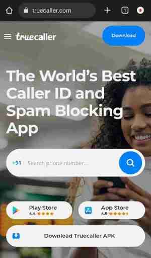 安装 Truecaller 应用程序免费反向电话查找