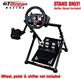 Suporte de volante GT Omega Apex para Logitech Fanatec Clubsport Thrustmaster Gaming Pedal & Shifter Mount, TX T500 T300 G29 G920 PS4 Xbox dobrável com inclinação ajustável para controle de corrida