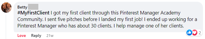 贝蒂 Pinterest VA 评论