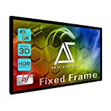 Akia Screens Ecran de proiecție cu cadru fix 100 inch 16:9 8K 4K Ultra HD 3D Ready Suport de perete CINEWHITE UHD-B Ecran de proiecție de 100 inchi pentru interior film video Home Theatre Cinema Office AK-FF100WH2