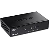 TRENDnet 5-portowy gigabitowy przełącznik biurkowy, TEG-S51, 5 portów Gigabit RJ-45, przepustowość przełączania 10 Gb/s, konstrukcja bez wentylatora, metalowa obudowa, dożywotnia ochrona, czarny