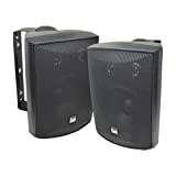 Dual Electronics LU53PB 3-Way High Performance Outdoor Indoor Speakers dengan Bass Kuat | Braket Putar Pemasangan yang Mudah | Semua Tahan Cuaca | Cakupan Suara Stereo yang Luas | Dijual sepasang, Hitam