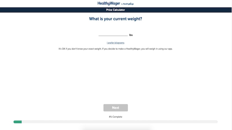 เครื่องคำนวณรางวัล HealthyWage