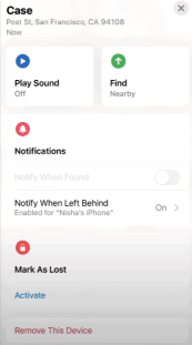 Abra Buscar mi aplicación y seleccione sus AirPods perdidos para encontrar la funda del airpod
