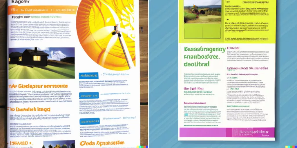 KI-generierte Broschürenanzeigen