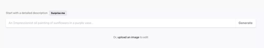 DALLE2-Eingabeaufforderungsdialogfeld