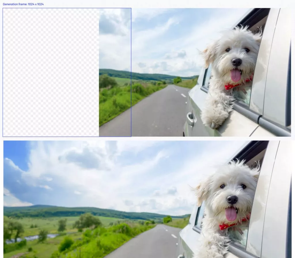 Verwenden des von Dalle2 generierten Frame-Tools