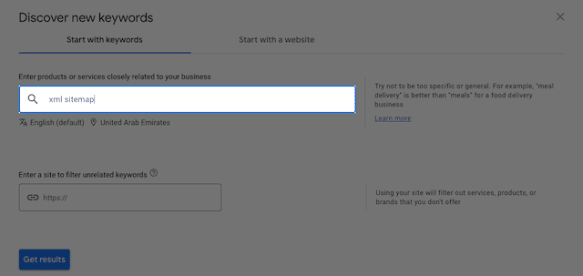 Temukan Kata Kunci LSI Menggunakan Perencana Kata Kunci Google