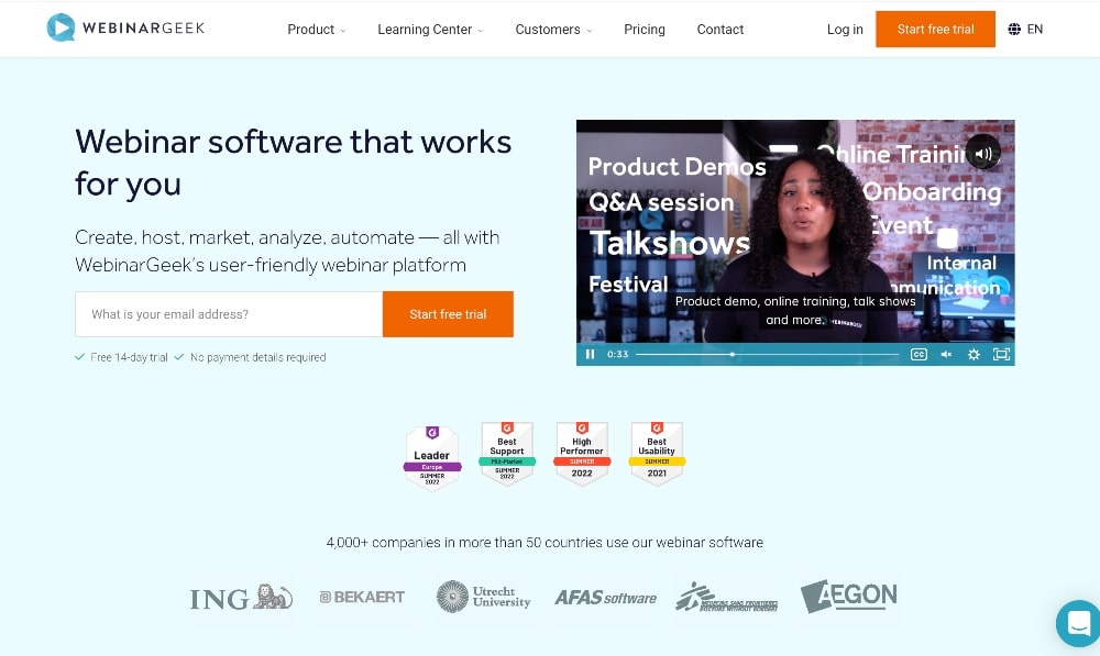 ซอฟต์แวร์ webinargeek เว็บบินาร์