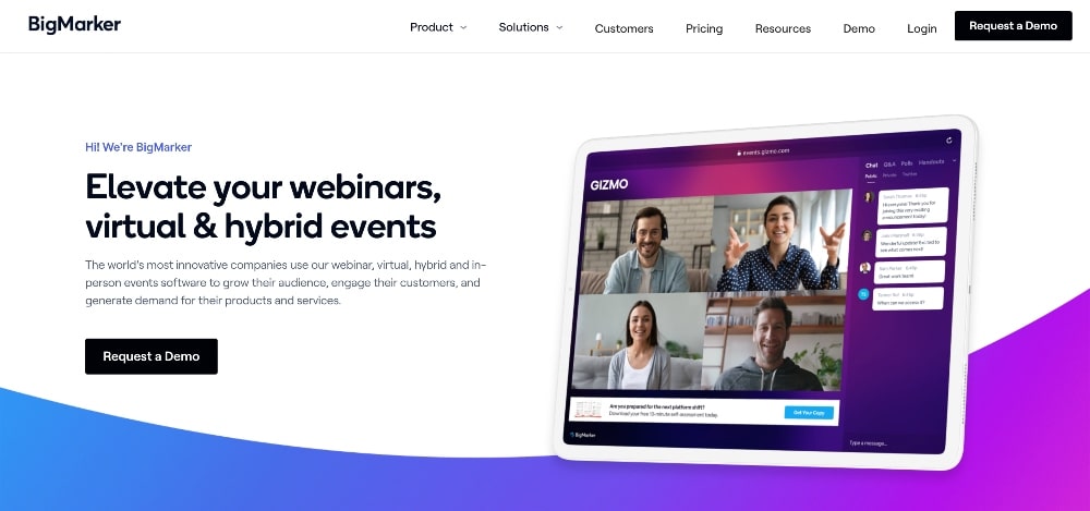 การสัมมนาผ่านเว็บและกิจกรรมของ bigmarker