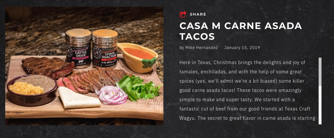 страница рецептов casa m spice co