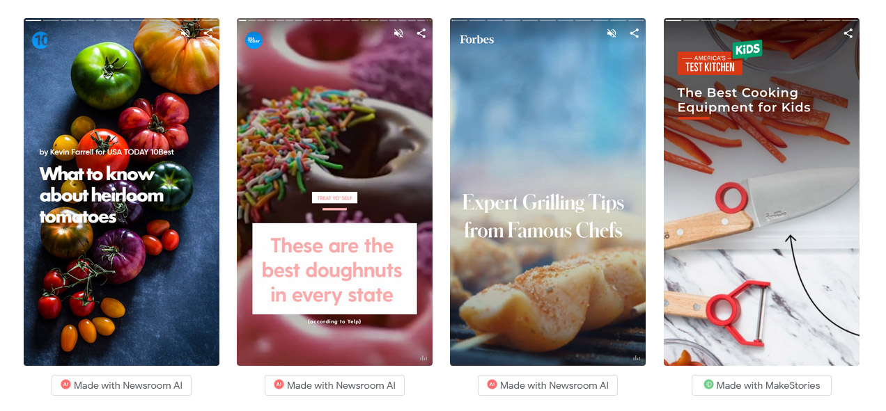 Google 스토리 예시