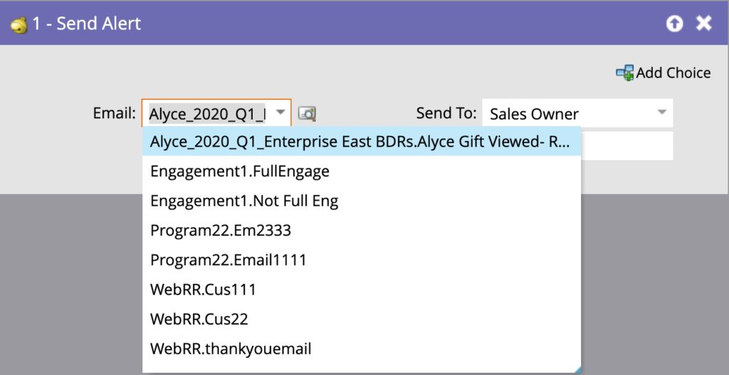 警报的营销自动化工作流程