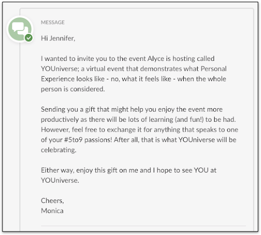 enviar un obsequio a clientes y prospectos