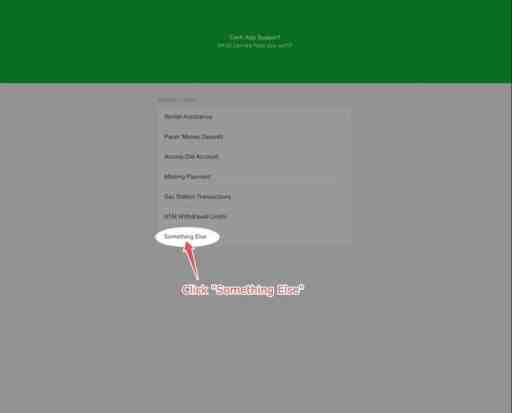 Cliquez sur autre chose pour supprimer le compte de l'application cash