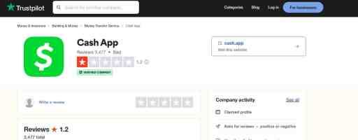 Examen de Trustpilot de l'application Cash pour supprimer le compte de l'application Cash