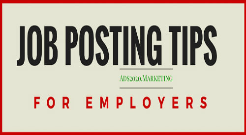 Job posting tips for employers to hire online at ads2020.marketing -500x275