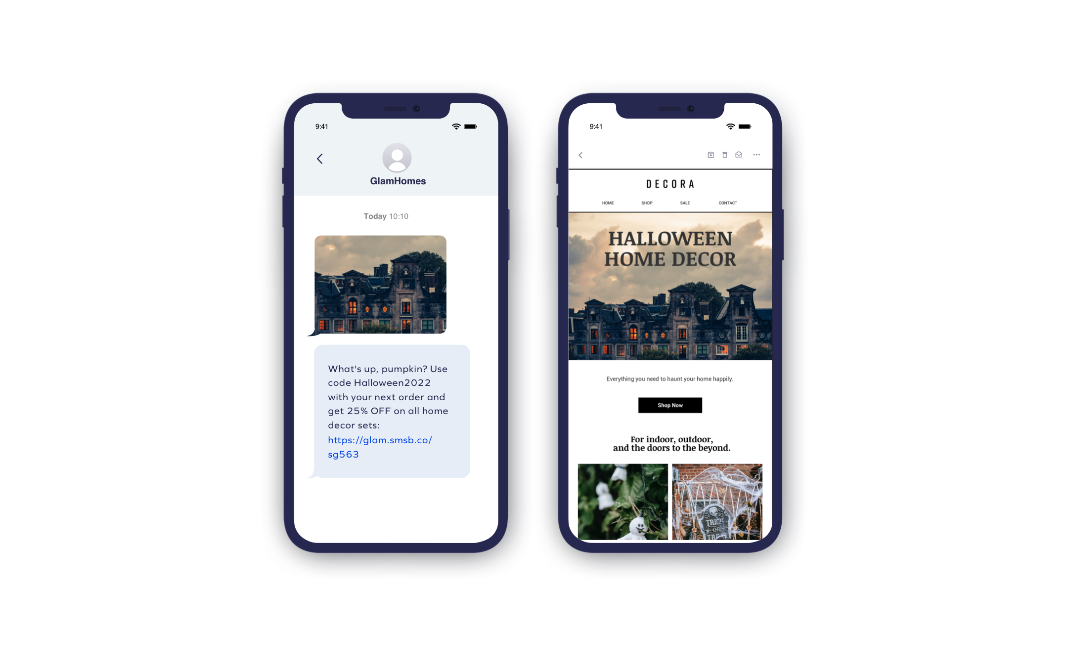 SMS- und E-Mail-Vorlagen für Halloween