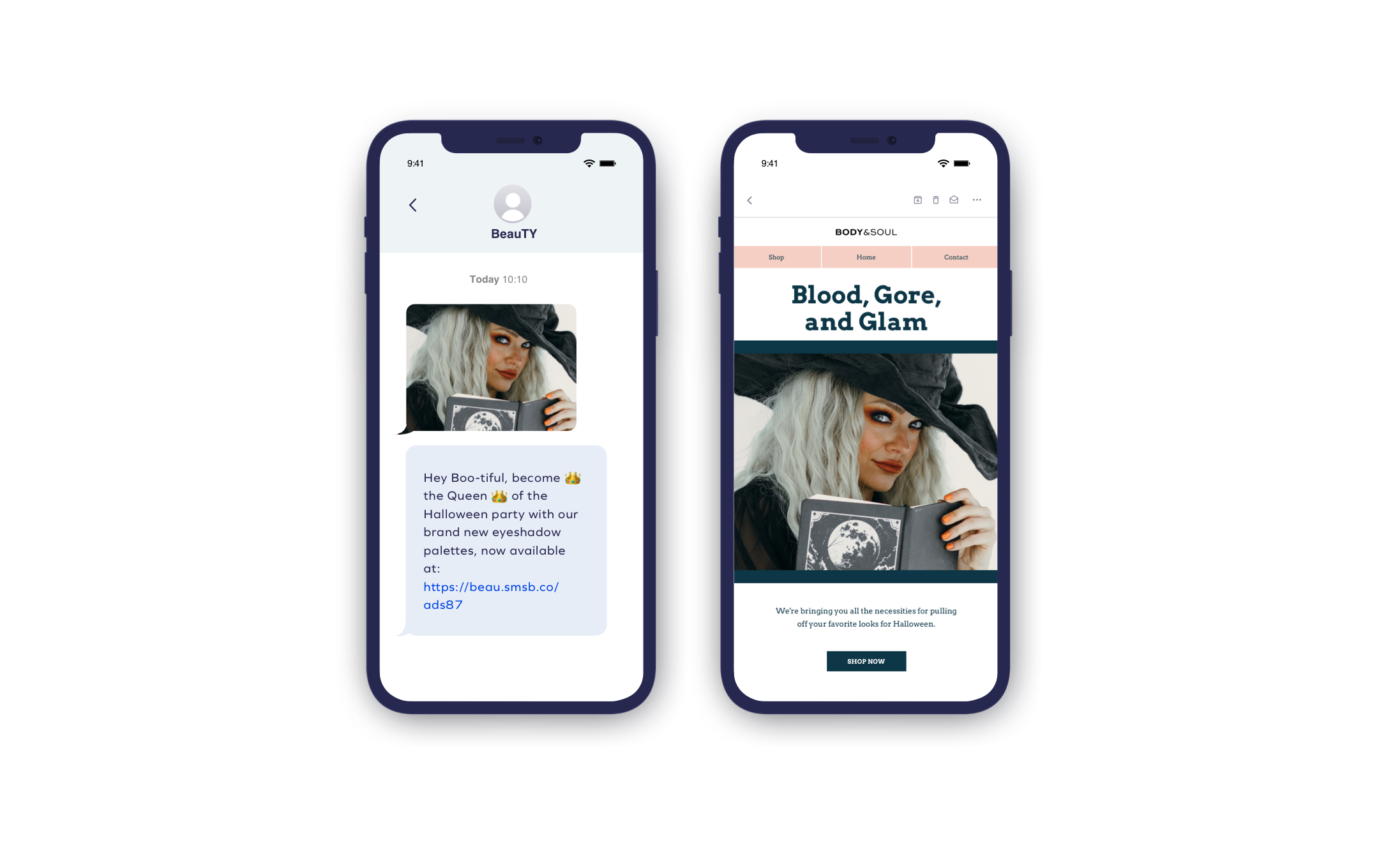 SMS- und E-Mail-Vorlagen für Halloween