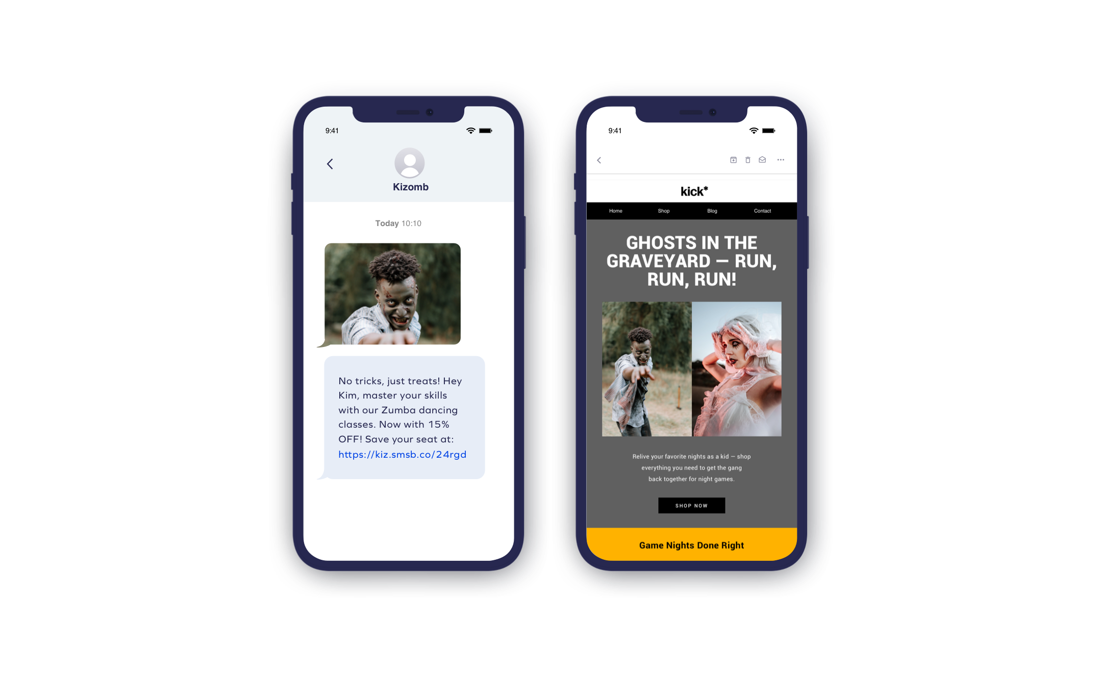 SMS- und E-Mail-Vorlagen für Halloween