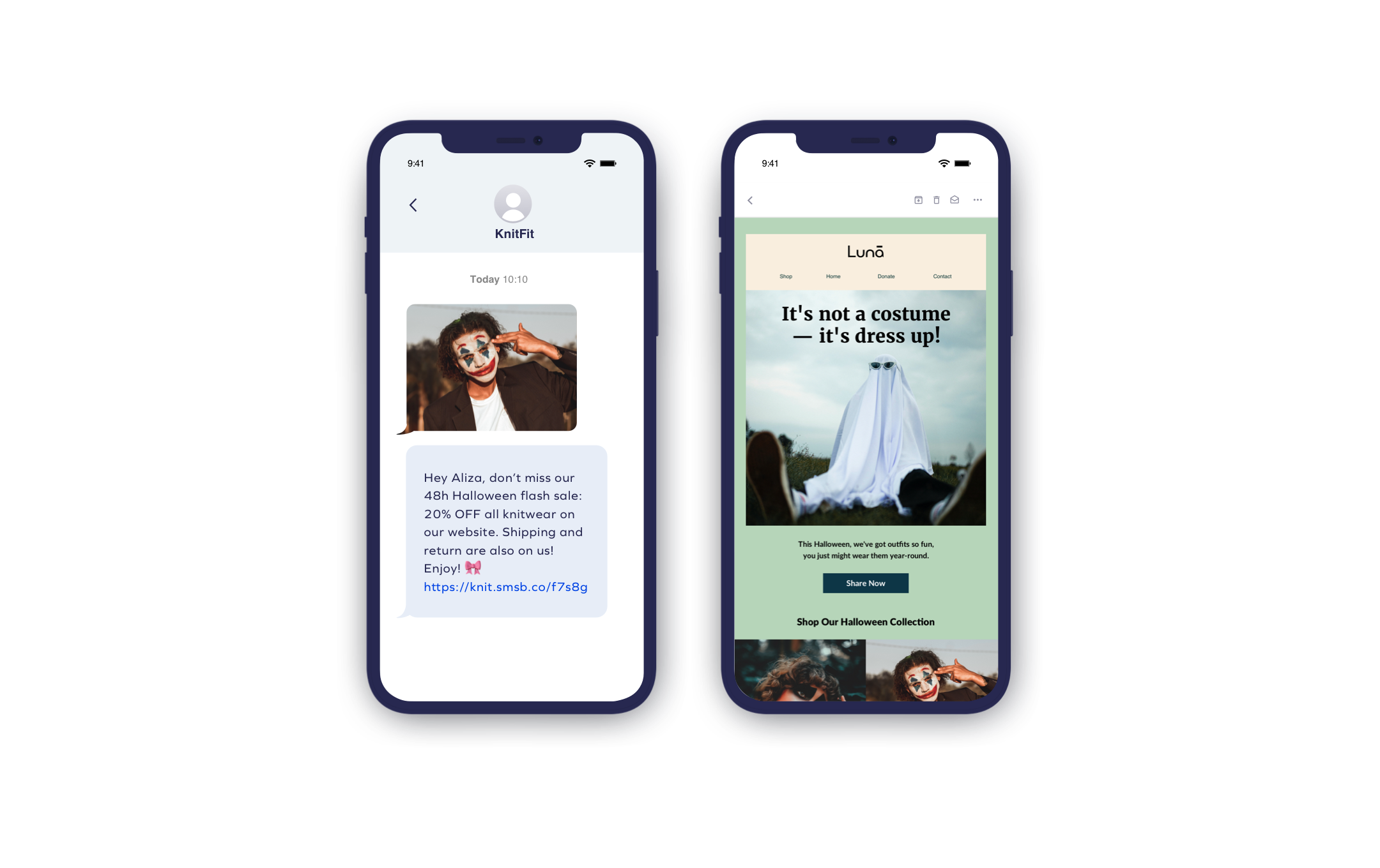 SMS- und E-Mail-Vorlagen für Halloween