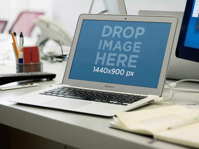 App Mockup Generator, Macbook Air Work Environment Placeit Stage Image