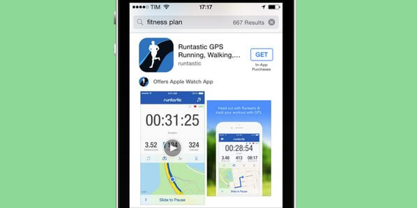 Closeup ke aplikasi di appstore