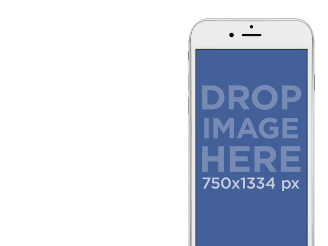 Шаблон макета белого iPhone 6 с различными вариантами фона Placeit Stage Image