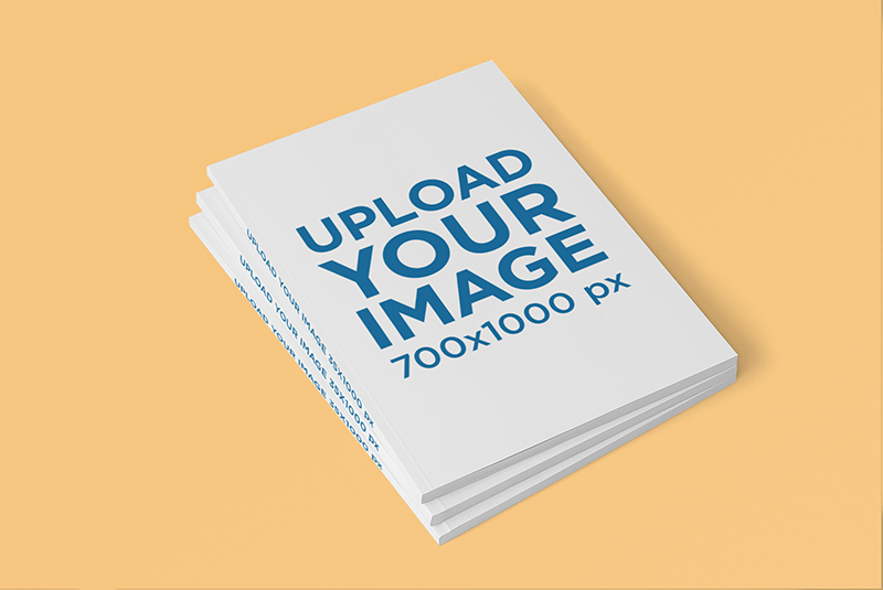 일반 표면에 잡지의 작은 더미의 모형