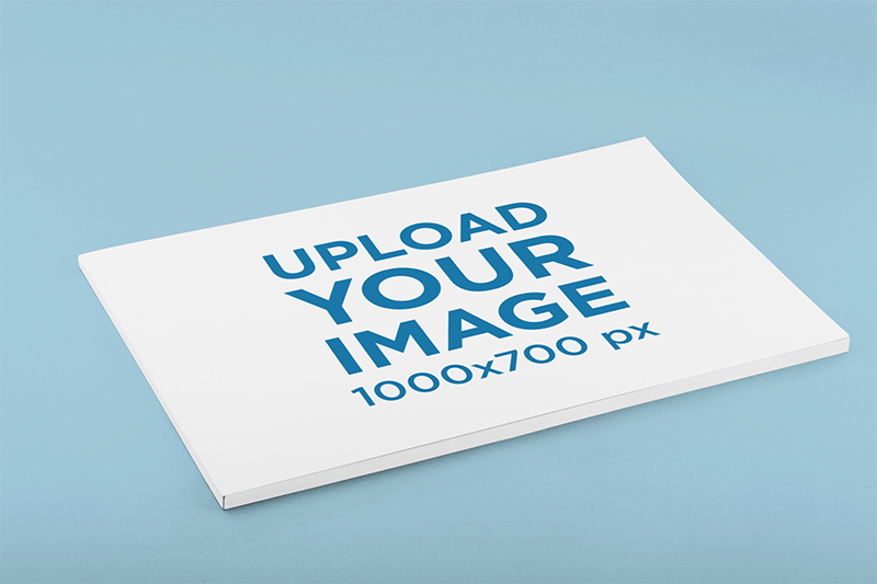 사용자 정의 가능한 표면에 배치된 수평 잡지의 모형