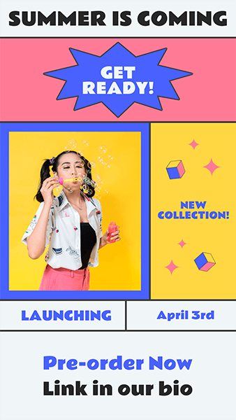 Creator de povești Instagram pentru o nouă colecție de îmbrăcăminte, precomandă