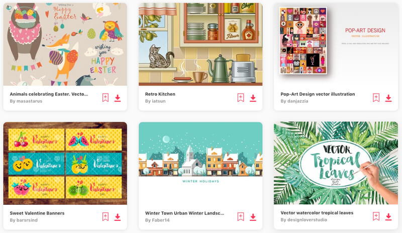 الرسوم التوضيحية للعناصر