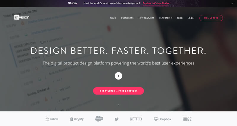 Приложение Invision для вайрфрейминга