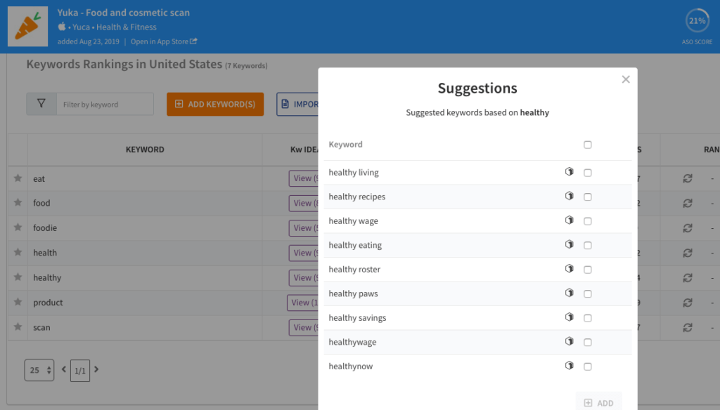 2 Stichwortvorschläge