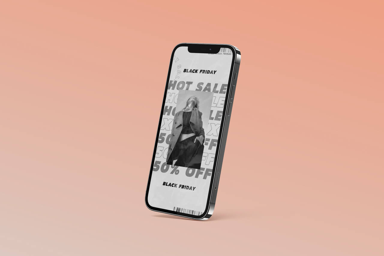 Mockup Of An Iphone 12 Menggambarkan Contoh Pemasaran Aplikasi