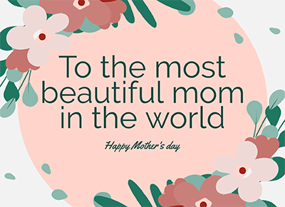 Modelo de design de cartão elegante com um tema de dia das mães