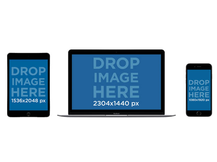 Ipad Macbook și Iphone Mockup