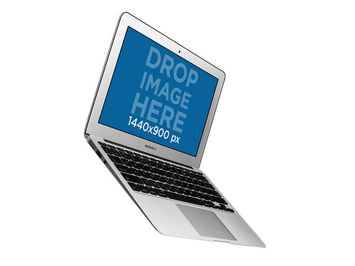 Macbook Air Mockup Poziție în unghi Png