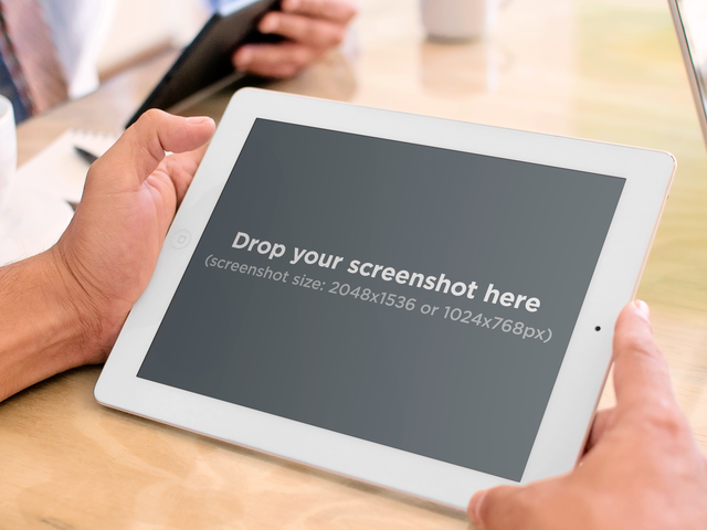 Teilen von iPad-Meetings, Mockups-Tools! Placeit Bühnenbild