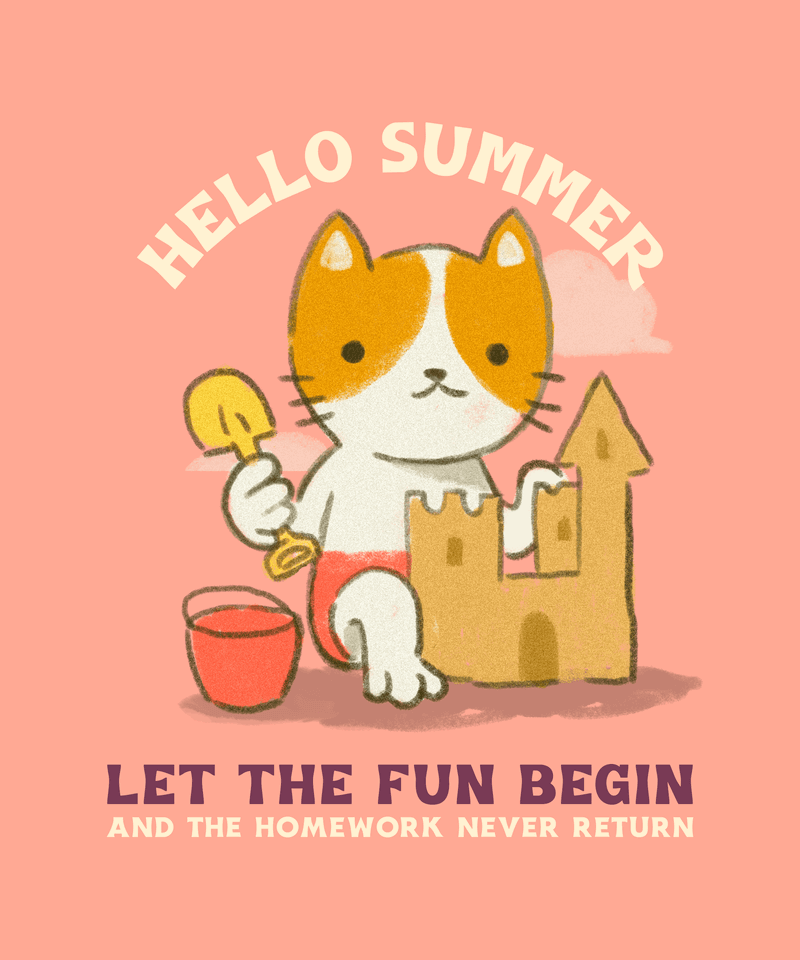 เครื่องออกแบบเสื้อยืดสำหรับเด็กที่มีธีมฤดูร้อน