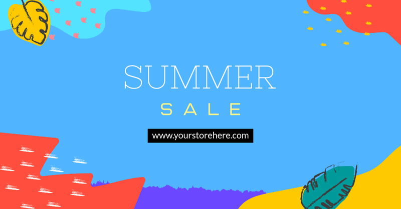 ตัวสร้างโพสต์ Facebook ธีมฤดูร้อนพร้อมภาพประกอบใบไม้