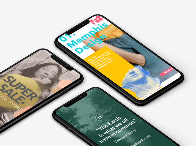 カスタマイズ可能な背景に横たわっている 3 つの Iphone Xs Max のモックアップ