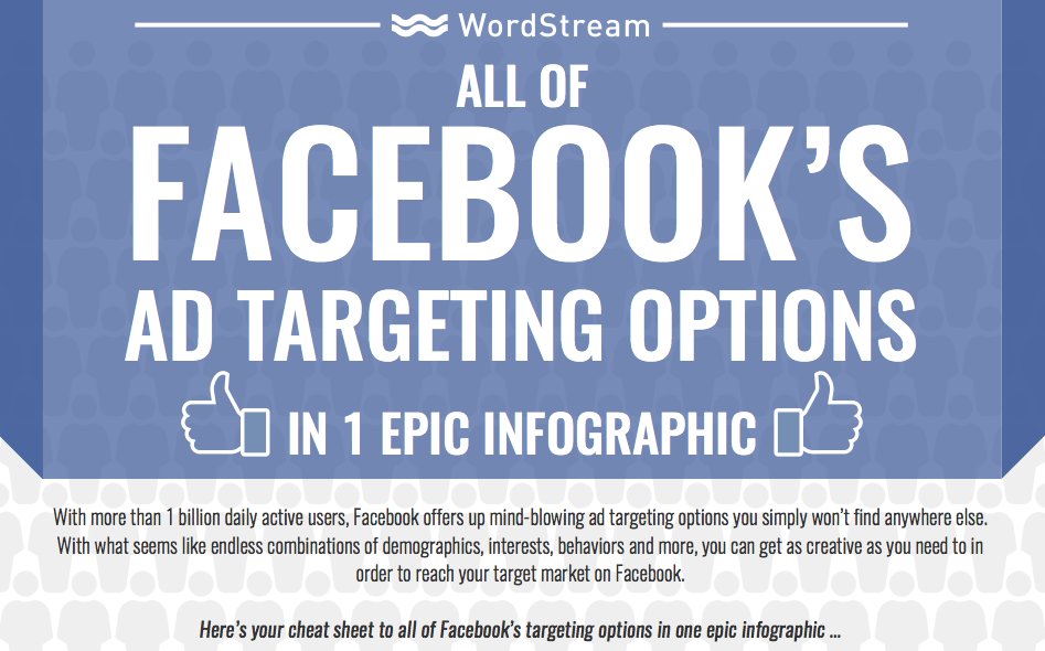 infografica sulle opzioni di targeting degli annunci di facebook