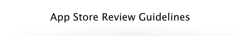 App Store レビュー ガイドラインのスクリーンショット
